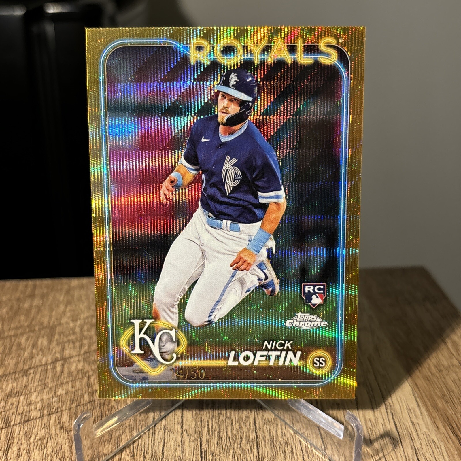 2024 Topps Chrome Nick Loftin Gold Wave RC #’d /50 #183