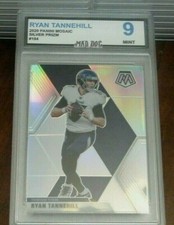RYAN TANNEHILL-----TITANS*****2020 MOSAIC Silver PRIZM MINT 9----MAD DOG GRADING