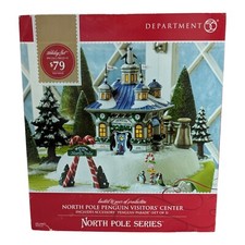 Department 56 NORTH POLE PENGUIN VISITORS CENTER SET OF 3 805547 RETIRED NEW NIB