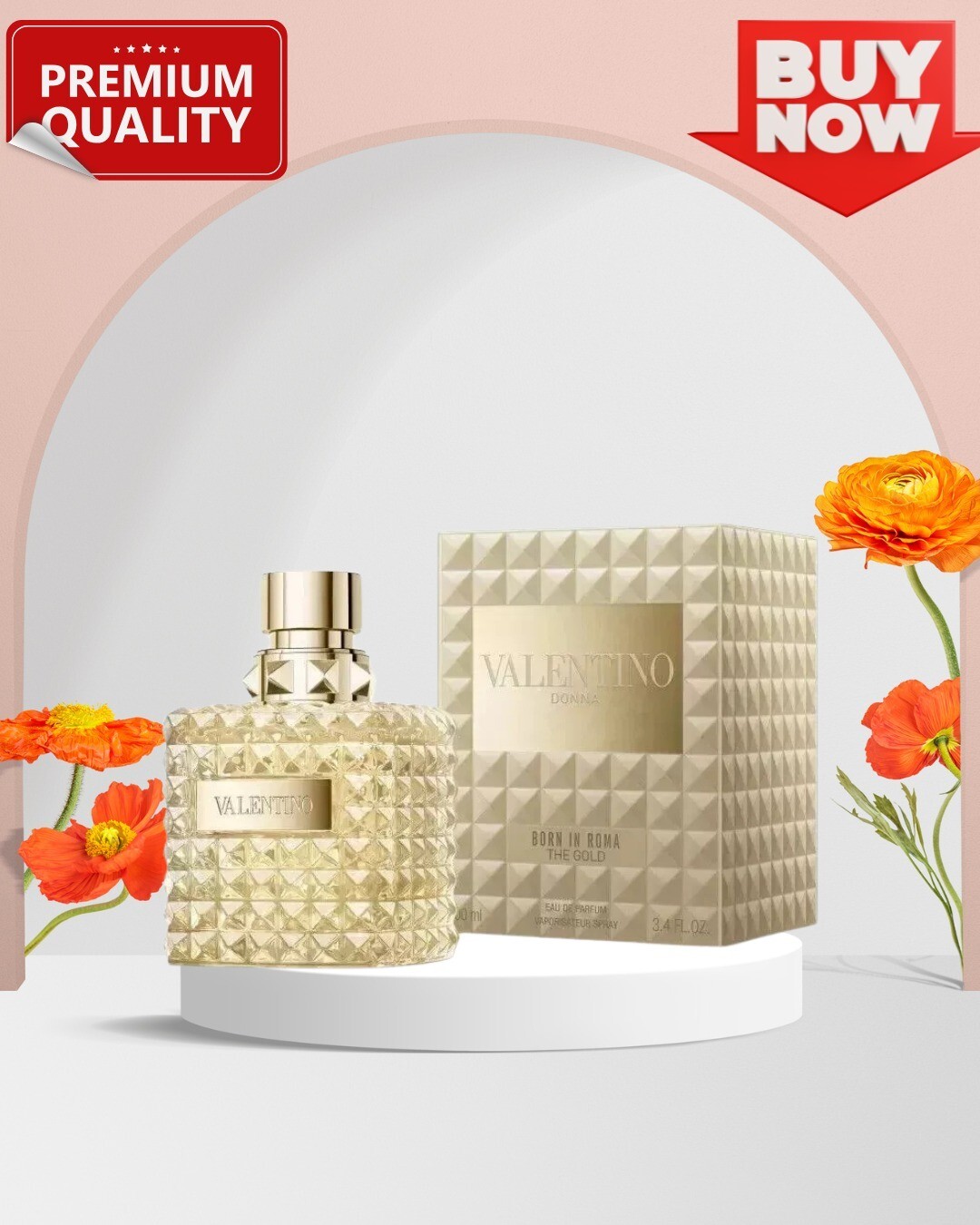 Valentino Born in Roma The Gold Donna EDP for Women 100ml New Sealed