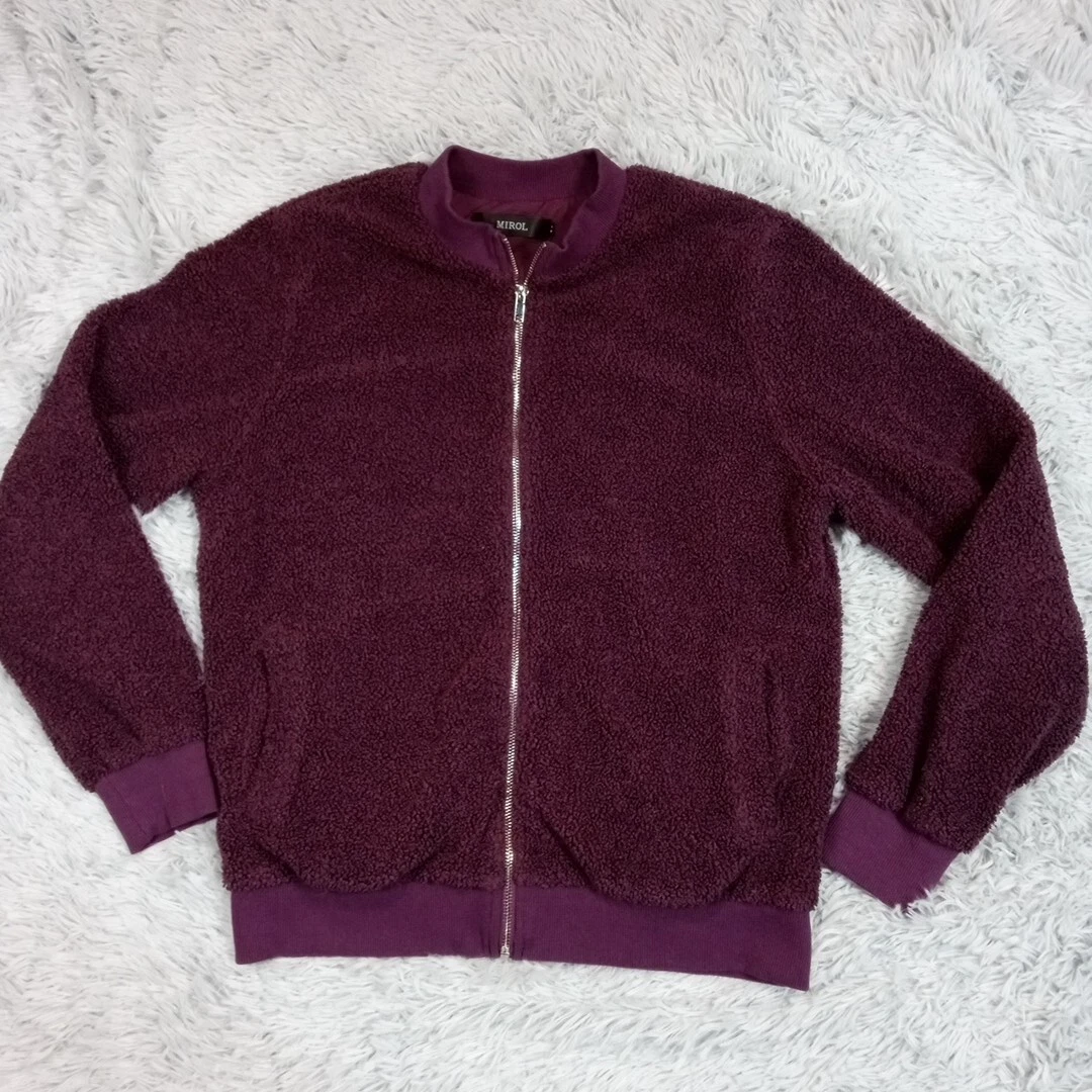 VETEMENTS Giacca felpa donna Mirol viola media shacket pile zip tasche