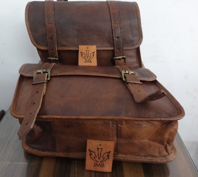 saddlebag  Leather Motorcycle  1Pair saddlebags Panniers  Brown Design By JMB  