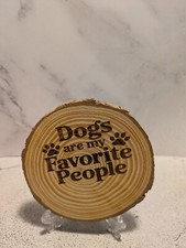 Laser Engraved Wood Slices Approximately 3.8 to 4.7 Inches New Handmade
