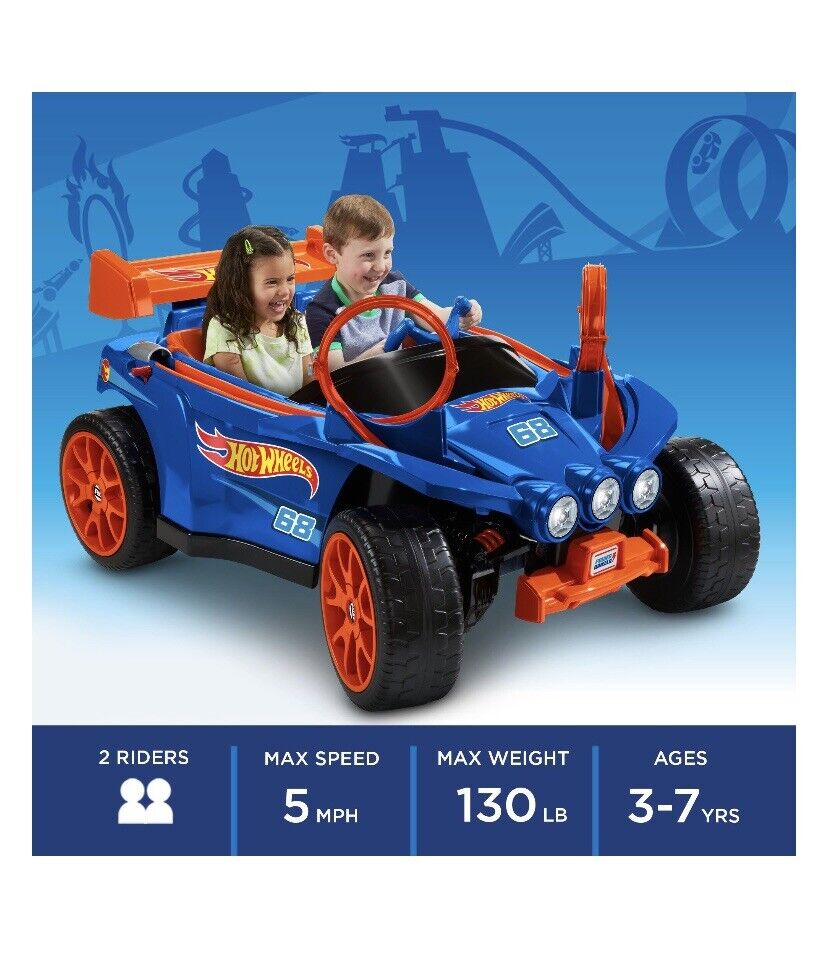 12V Power Wheels Hot Wheels Racer Battery-Powered Ride-On and