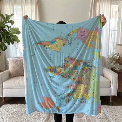 World Map, Education Maps Blanket, Maps Blanket, World Map Pattern Blanket, Eart