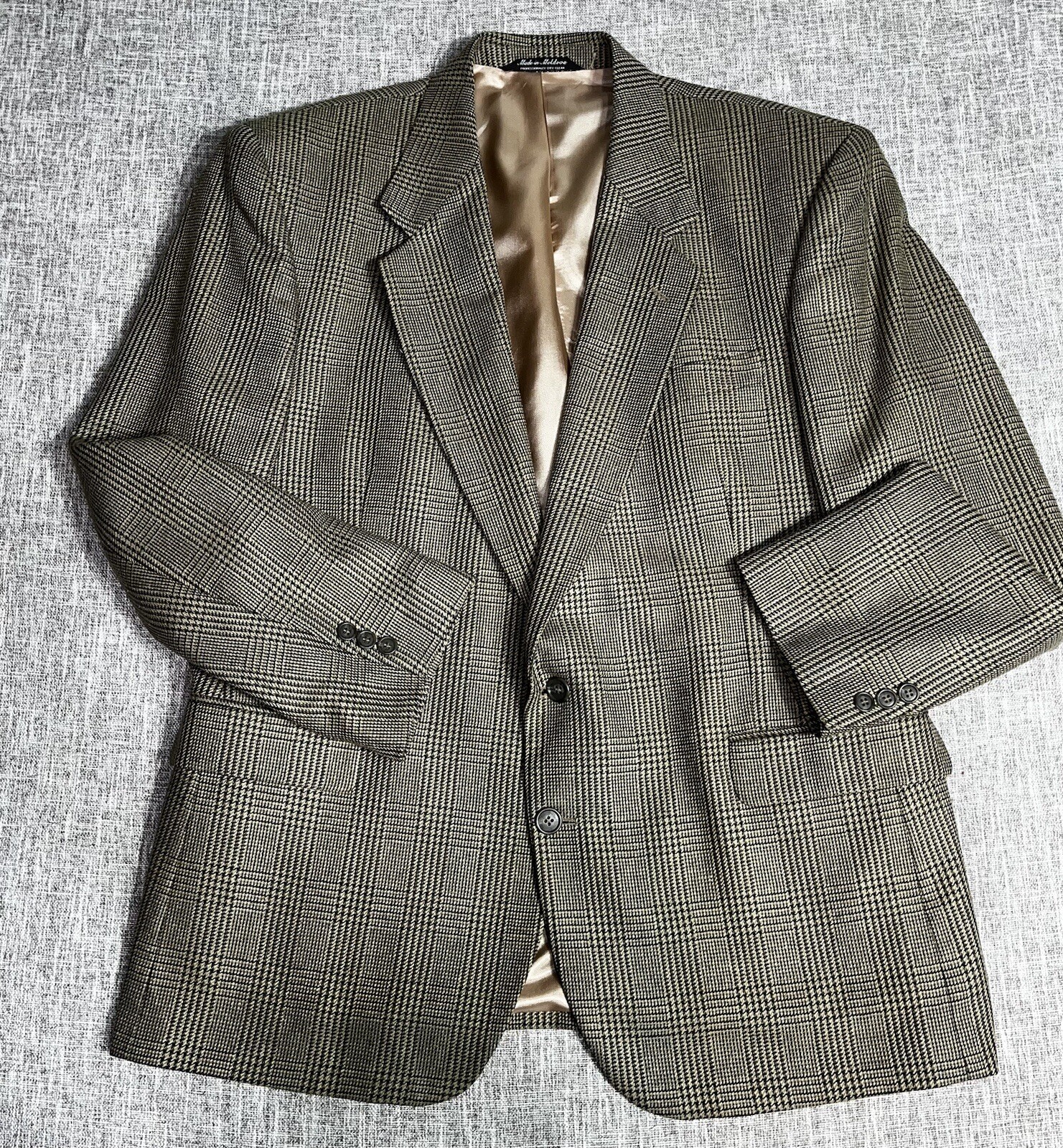 FILA Giacca tuta Tailors Row By Deansgate taglia 44R uomo stooth lana seta cappotto sportivo