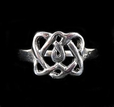 Handcrafted Solid 925 Sterling Silver Celtic LOVE KNOT Band Ring Sizes 5 6 7 8 9