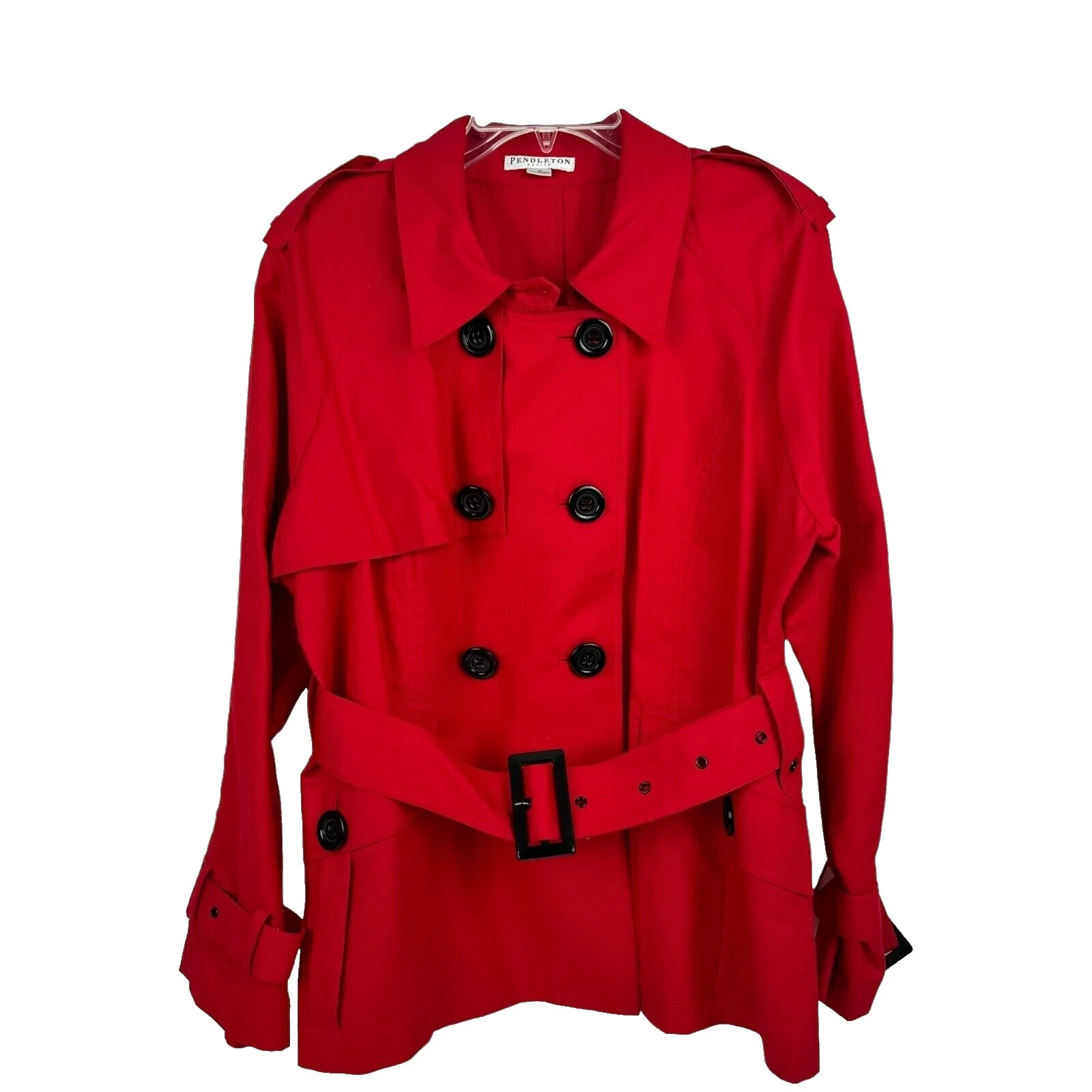 Petites Solid Trench Coats Coats, Jackets & Vests for Women