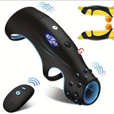 Male Electric Penis Stretcher Enhancer Ball Scrotum Ring Delay Ejaculation MEN
