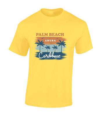 PALM BEACH CARIBBEAN HERREN T-SHIRT COOL FREIZEIT SOMMER URLAUB TOP MODE NEU