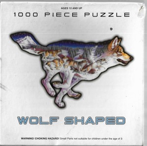 Wolf Shaped Jigsaw Puzzle 1000 Piece 12 Challenge Made Usa Der Grune Punkt Ebay