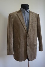 Men's Rappson L casual jacket 50 UK 40 blazer corduroy cord vintage suit brown