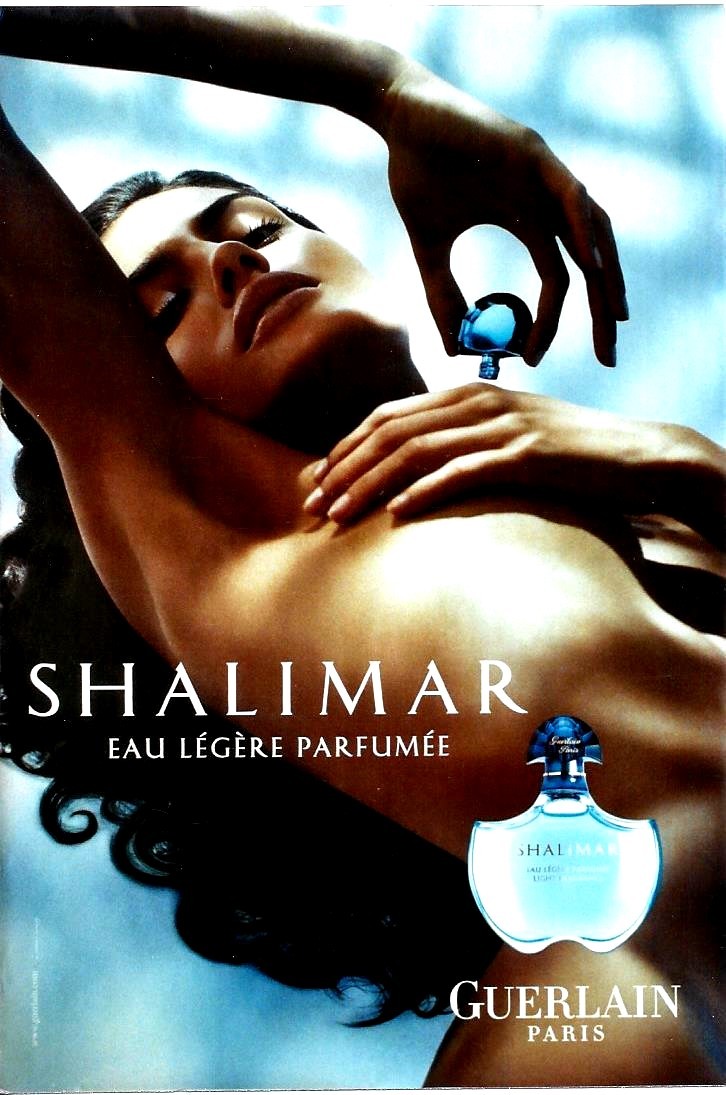 Original vintage poster GUERLAIN SHALIMAR FRANCE PERFUME c.2000 (2