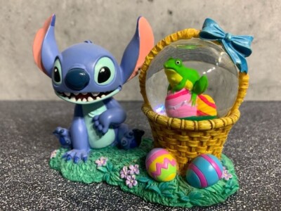 RARE Disney Store Exclusive Snow Globe - Lilo & Stitch - Frog Easter Egg - MINT