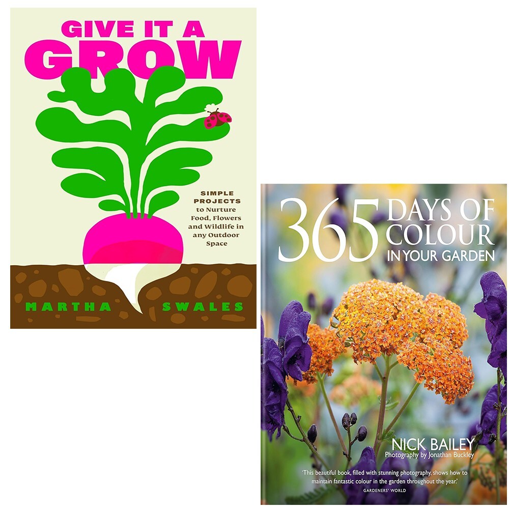 Give it a Grow Martha Swales, 365 Days of Colour In Your Garden 2 Books Set