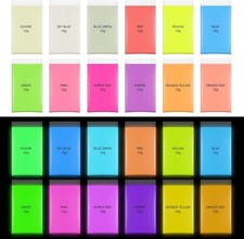 Polvo De Pigmento Que Brilla En La Oscuridad Tinte De Resina De 12 Colores Polvo