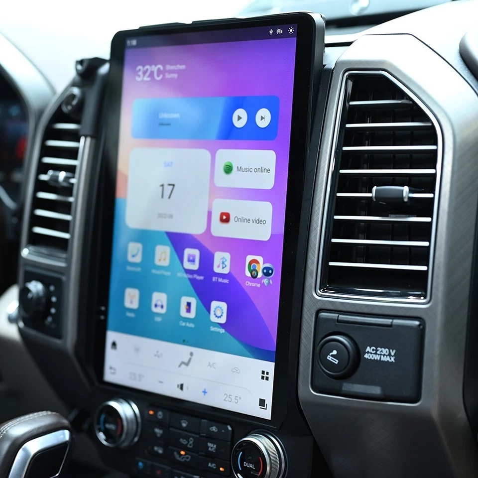 14.4" Android 13 Tesla Vertical Screen GPS Radio For Ford F-150 F-250 2015-2022 Foto 4 de 4