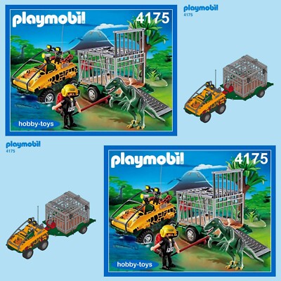 Playmobil 4175 *Amphibian Vehicle With Dinosaur * 4176 * SPARE