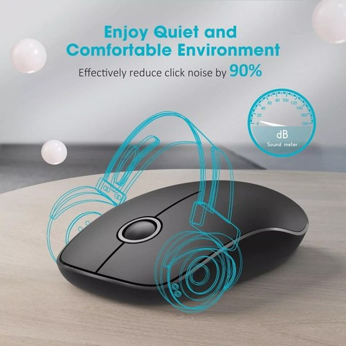 Victsing V8 Wireless Mouse 2.4G Slim Cordless Mice Optical Scroll PC Laptop Mac - Picture 6 of 16