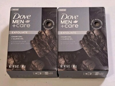Dove Men+Care 2 Pack Exfoliate Cleansing Bar - Charcoal + Clove Oil - 5 oz/each