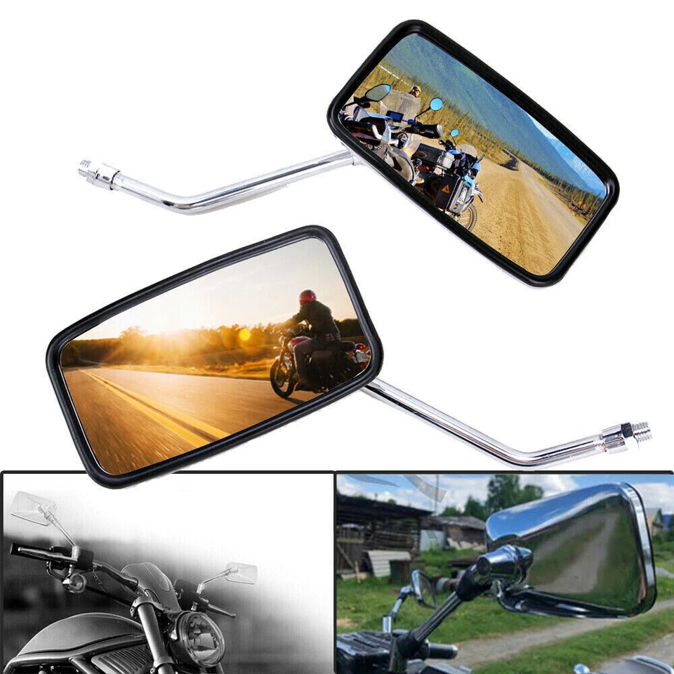 Pair M10 Motorcycle Side Mirrors For Honda Nighthawk CB 250 450 650 700 750 SC/F - Image 4 of 4