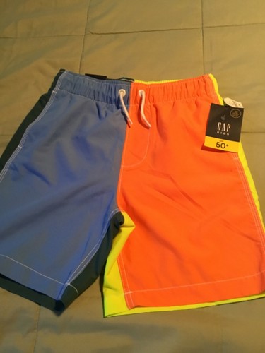 NEW with tags Gap Kids boys swim shorts size L large 10 bathing suit UPF 50+