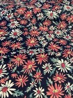 Vintage 4 Yards 35" Blue Pink White Flower Print Fabric Cotton USA 46" Width — photo 7