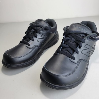 New Balance 813 Leather RollBar Comfort Walk Black Sneaker Mens 9.5 2E Wide READ