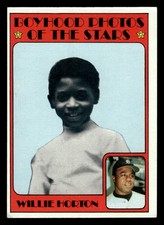 1972 Topps Baseball Card #494 Boyhood Photos of the Stars Willie Horton