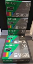 Lot of 5 Fuji S VHS-C 30 Min Camcorder Tapes SVHS-C ST-C30 New Sealed