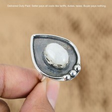Christmas Sale Oval Natural Rainbow Moonstone 925 Sterling Silver Ring Jewelry