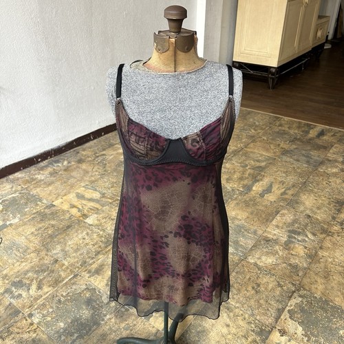 Vintage Victoria Secret Micro Mesh Bustier Slip 