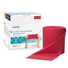 McKesson CanDo Exercise Resistance Band Red Light Resistance 5" x 50 Yd. 1 Each