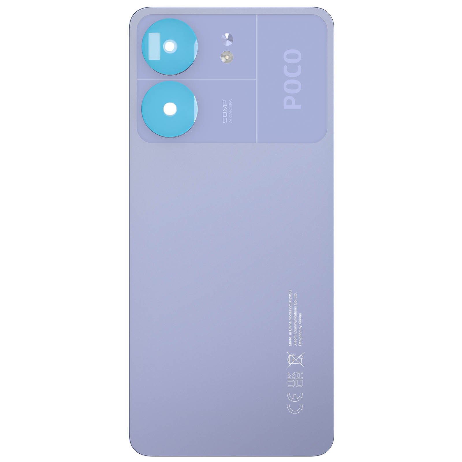 Dos violet pour Xiaomi Poco C65 finition mate anti-traces Clappio
