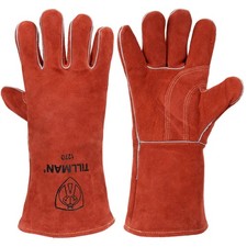 Tillman 1270 14" Split Cowhide Stick Welding Gloves, Cotton/Foam Liner, Large