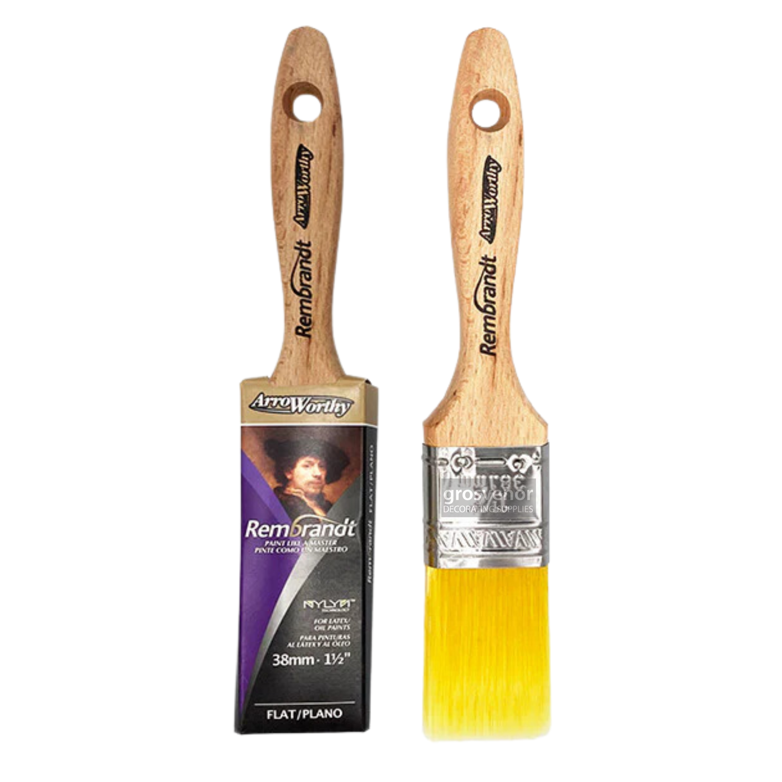 Arroworthy Rembrandt Straight Beavertail Paint Brush 1.5""