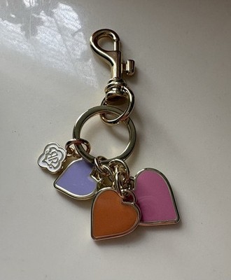 ROLLER RABBIT X TARGET MYSTERY HEARTS KEY CHAIN New Without Box Gold Colors Pink