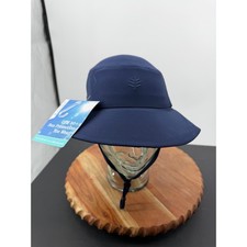 Coolibar Caspian Bucket Hat Womens S/M Navy Blue UPF 50 Sun Protection 10403