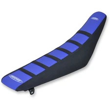 SDG Components 6-Ribbed Seat Cover - Blue/Black - YZ 125/250 95910KBK