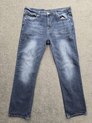 Rue21 Jeans Mens 36x32 Straight Ultra Flex Stretch Blue Denim Casual Pants