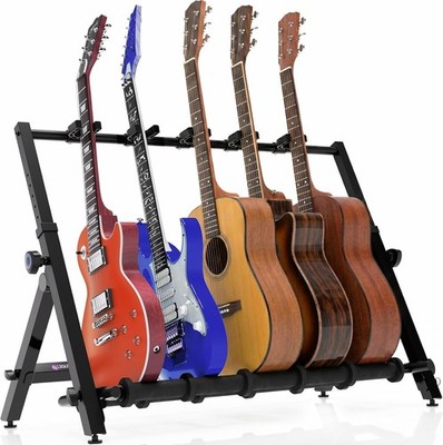 Liquid Stands Premium 5 Necks for Guitar Stand Rack Adjustable 12 Separators