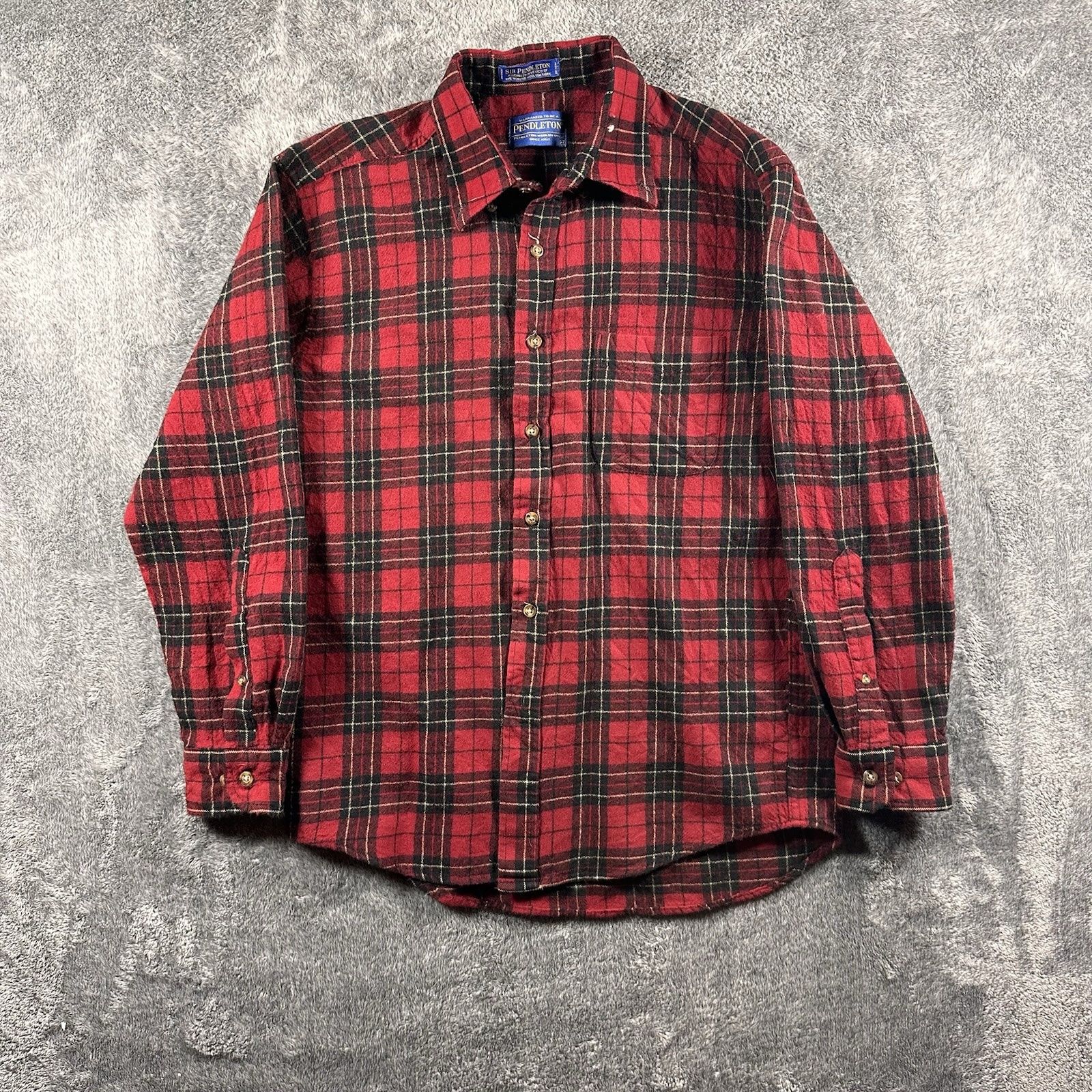 Pendleton Sir Pendleton Shirt Mens Medium Red 100… - image 1