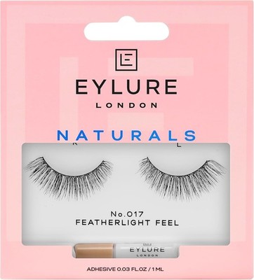 EYLURE NATURALS FEDERLEICHTE GEFÜHL FALSCHE WIMPERN MIT KLEBER - SCHWARZ (017)