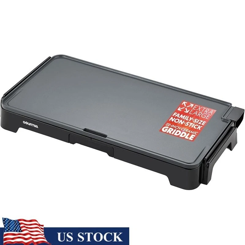 Extra Large Non Stick Electric Griddle 22 Inch Temperature Control Easy Cleanup