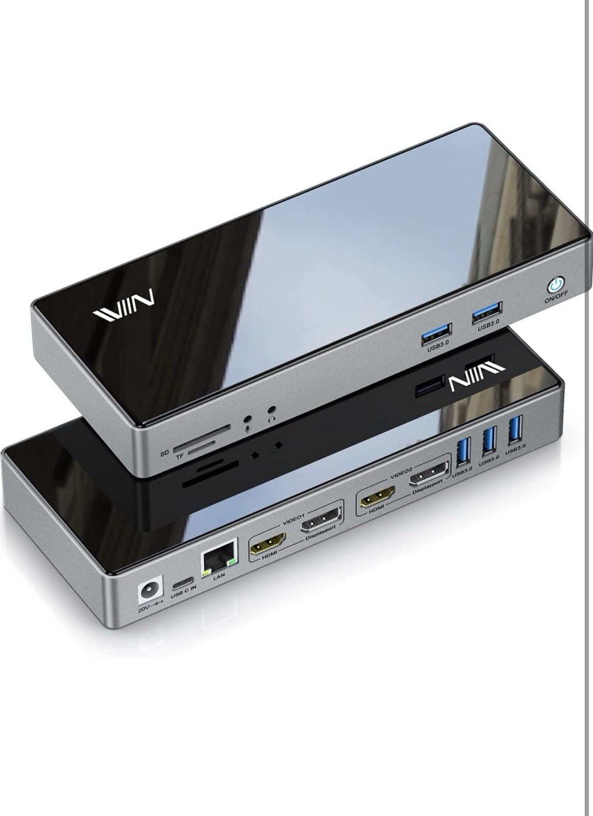 USB 3.0 Docking Station IVIIN Universal Dual Monitor 4K HDMI