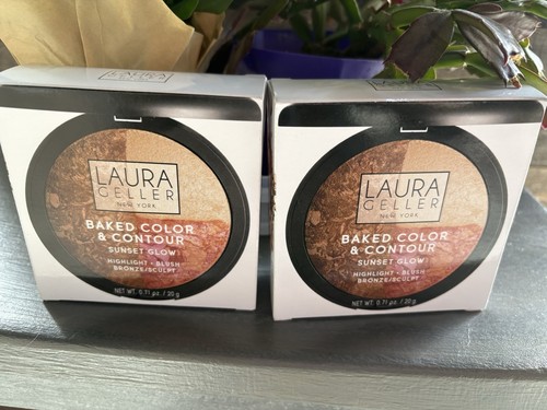 Laura Geller gebackene Farbe & Kontur Sonnenuntergang leuchtende Palette 2 IN MENGE NEU IM KARTON 0,71 JUMBO