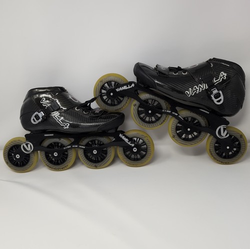 Vanilla VNLA Carbon Inline Speed Skates 7000 Series - Mens 7 Womens 8 - Black
