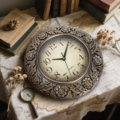 インテリア時計 antique wall clock 13 Inch Vintage Wall Clock, Silent Decorative Wall Clocks, Non