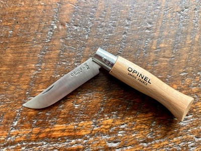 Opinel No. 5 Carbone Honey Knife Carbon Steel Beechwood Handle Outdoor Tool
