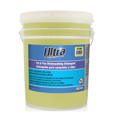Ultra Professional  5 Gal Pots & Pans Dishwashing Detergent Lemon Scent, Yellow